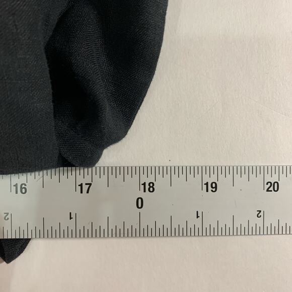 Pepitos Positano S Black Pleated Ruffle 100% Linen Top Breathable Travel - Picture 6 of 8